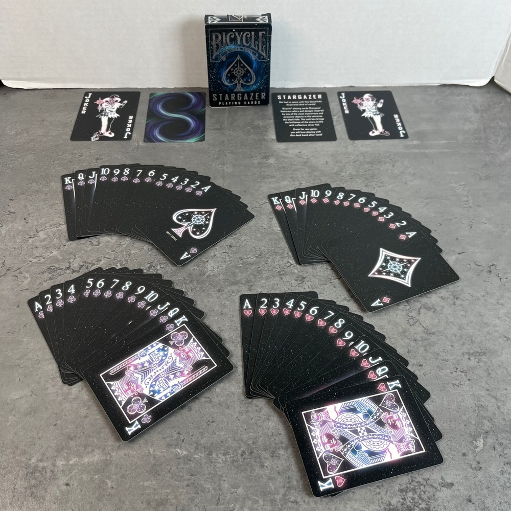 Bicycle Stargazer Playing‎ Cards Deck Cosmic Galaxy Theme Like New EUC Complete